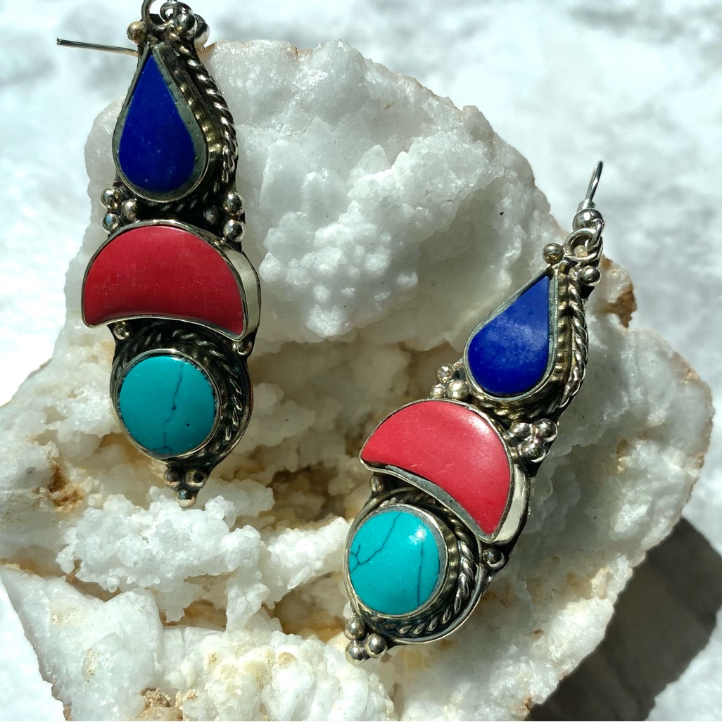 Saletri-Gems Dangle Earrings